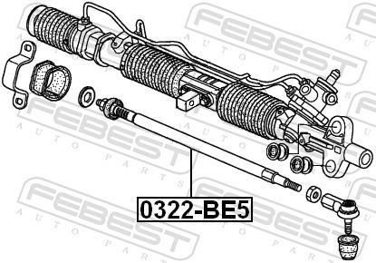 Rotule de direction intérieure FEBEST ref. 0322-BE5