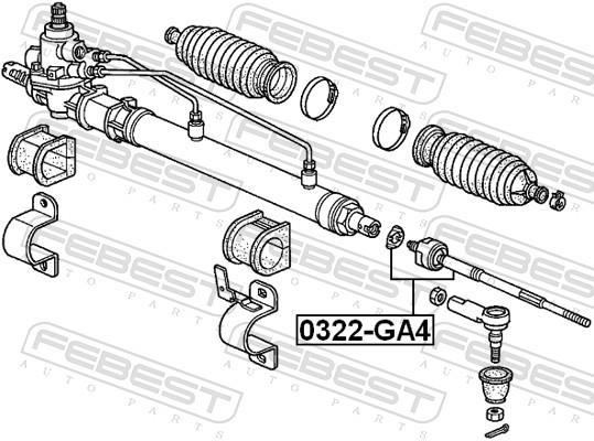Tirante da direção FEBEST ref. 0322-GA4