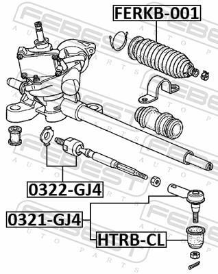 Tirante da direção FEBEST ref. 0322-GJ4