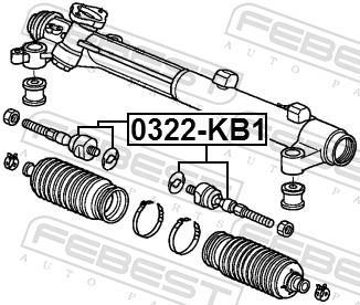 Tirante da direção FEBEST ref. 0322-KB1