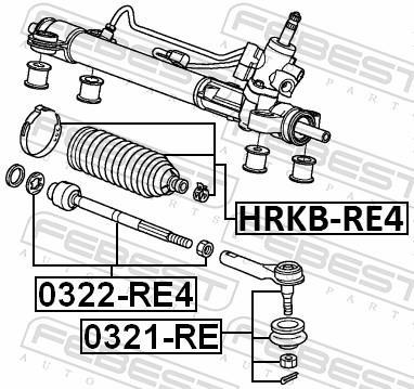Tirante da direção FEBEST ref. 0322-RE4