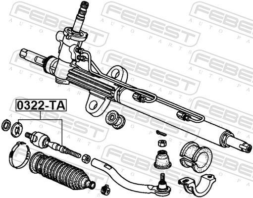 Tirante da direção FEBEST 0322-TA