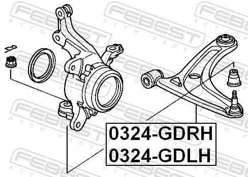 Triângulo, braço de suspensão FEBEST ref. 0324-GDLH