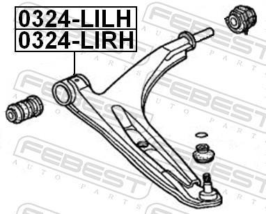 Triangle de suspension FEBEST 0324-LILH