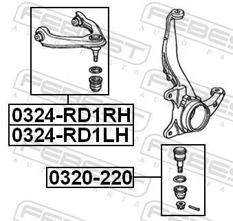 Triangle de suspension FEBEST ref. 0324-RD1RH