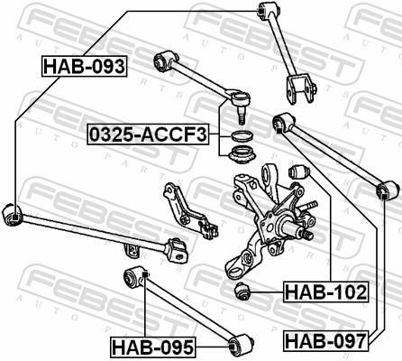 Triangle de suspension FEBEST 0325-ACCF3