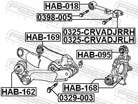 Triangle de suspension FEBEST ref. 0325-CRVADJRRH