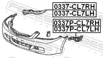 Support, pare-chocs FEBEST 0337-CL7RH