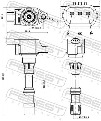 Bobine d'allumage FEBEST 03640-003
