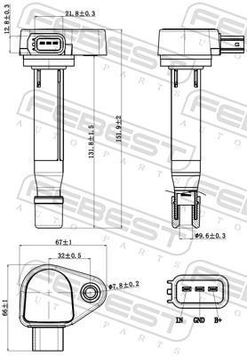 Bobine d'allumage FEBEST ref. 03640-004