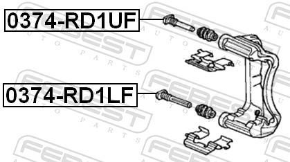 Guide d'étrier de frein FEBEST ref. 0374-RD1LF