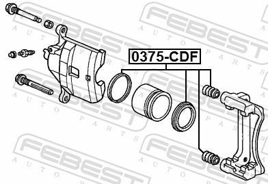 Kit reparação de pinça de travão FEBEST ref. 0375-CDF