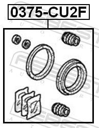 Kit reparação de pinça de travão FEBEST ref. 0375-CU2F