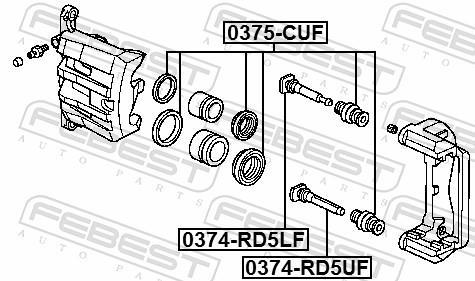Kit de réparation d'étrier de frein FEBEST ref. 0375-CUF