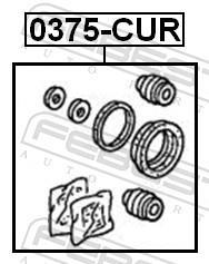 Kit reparação de pinça de travão FEBEST ref. 0375-CUR