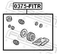 Kit de réparation d'étrier de frein FEBEST ref. 0375-FITR