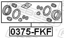 Kit de réparation d'étrier de frein FEBEST ref. 0375-FKF
