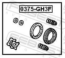 Kit de réparation d'étrier de frein FEBEST ref. 0375-GH3F