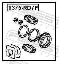 Kit reparação de pinça de travão FEBEST ref. 0375-RD7F