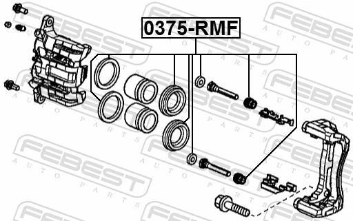 Kit de réparation d'étrier de frein FEBEST 0375-RMF