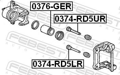 Piston, étrier de frein FEBEST ref. 0376-GER