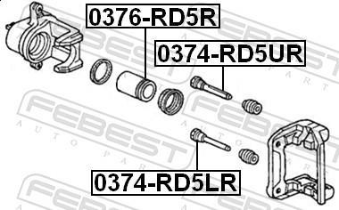 Piston, étrier de frein FEBEST 0376-RD5R