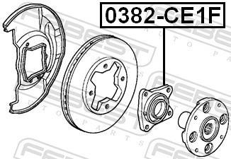 Moyeu de roue (Roulement de roue) FEBEST ref. 0382-CE1F