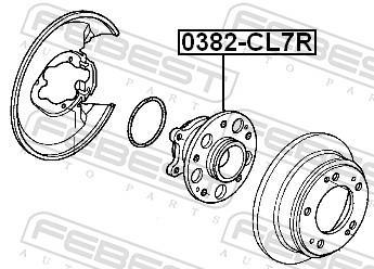 Moyeu de roue (Roulement de roue) FEBEST 0382-CL7R