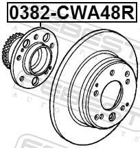Moyeu de roue (Roulement de roue) FEBEST ref. 0382-CWA48R