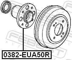 Moyeu de roue (Roulement de roue) FEBEST ref. 0382-EUA50R