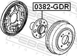Cubo de roda FEBEST ref. 0382-GDR