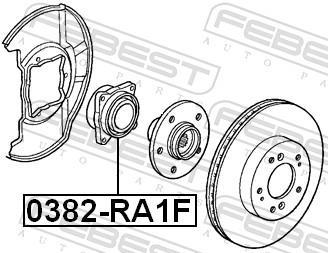 Moyeu de roue (Roulement de roue) FEBEST ref. 0382-RA1F