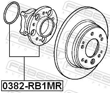 Moyeu de roue (Roulement de roue) FEBEST 0382-RB1MR