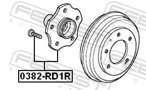 Moyeu de roue (Roulement de roue) FEBEST 0382-RD1R