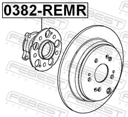 Moyeu de roue (Roulement de roue) FEBEST ref. 0382-REMR