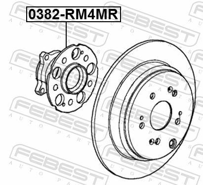 Moyeu de roue (Roulement de roue) FEBEST 0382-RM4MR