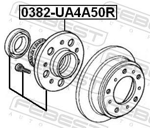 Moyeu de roue (Roulement de roue) FEBEST 0382-UA4A50R