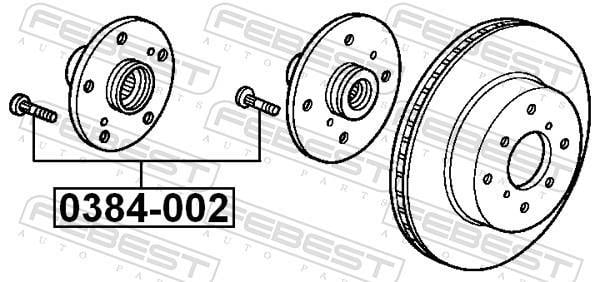 Boulon de roue FEBEST ref. 0384-002