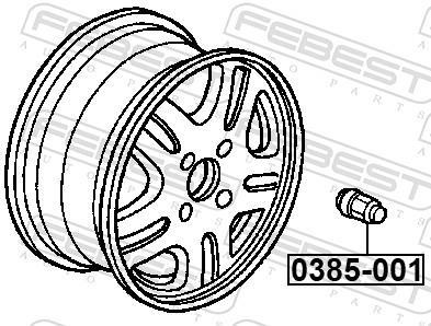 Écrou de roue FEBEST ref. 0385-001