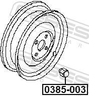 Écrou de roue FEBEST ref. 0385-003