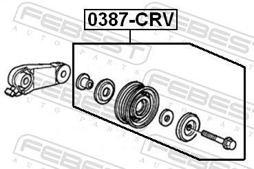 Rolo tensor da correia trapezoidal estriada FEBEST ref. 0387-CRV