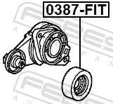 Rolo tensor da correia trapezoidal estriada FEBEST ref. 0387-FIT