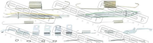 Kit d'accessoires pour mâchoire de frein à tambour FEBEST ref. 0404-KB4-KIT