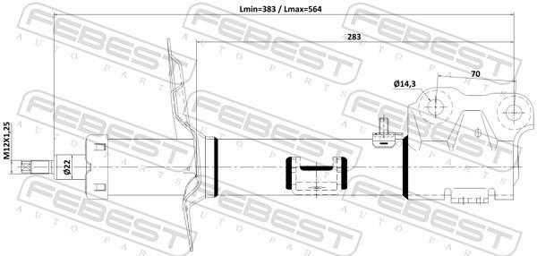 Amortisseur FEBEST  ref. 04110-006FL