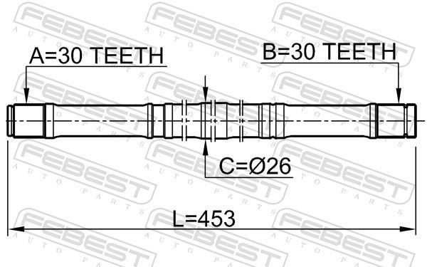 Cardan FEBEST 0412-CY2MTLH
