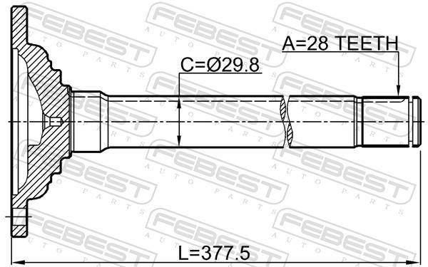 Cardan FEBEST 0412-KB4FRH