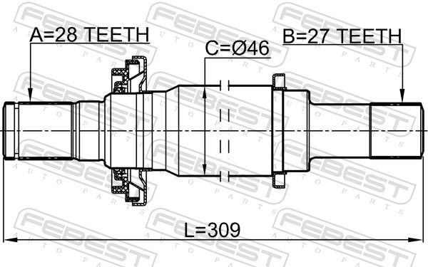 Cardã FEBEST 0412-NA4RH-KIT