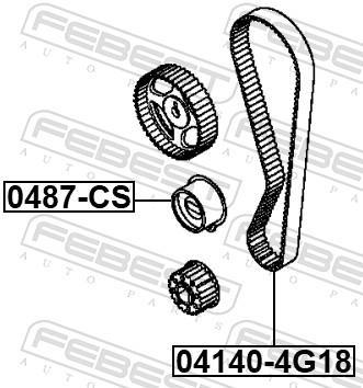 Correa de distribución FEBEST 04140-4G18