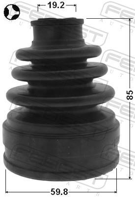 Joint-soufflet, arbre de commande FEBEST ref. 0415-CWRT