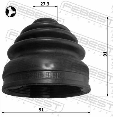 Fuelle, árbol de transmisión FEBEST ref. 0415-NA8WT